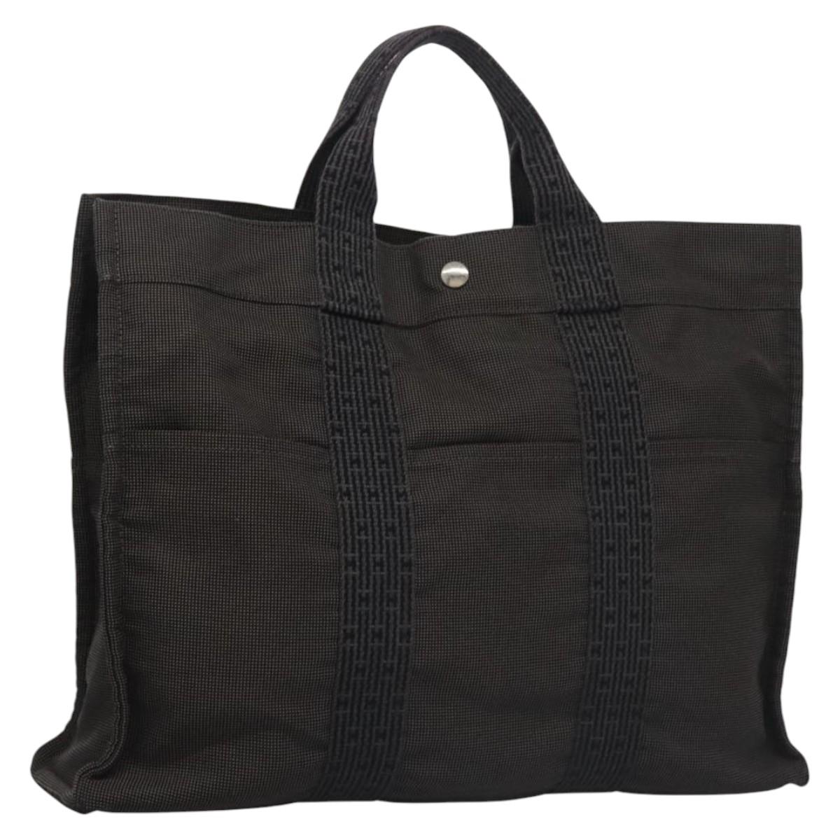 Hermès Herline Grey Canvas Tote Bag (Pre-Owned)
