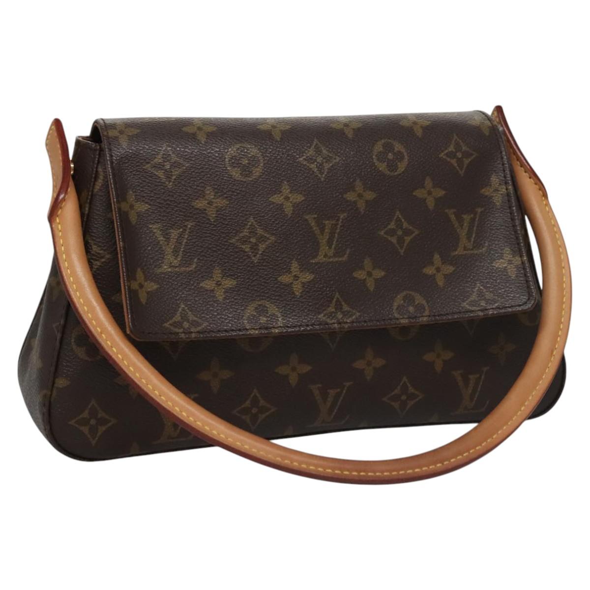 Louis Vuitton Mini Looping Brown Canvas Shoulder Bag (Pre-Owned)