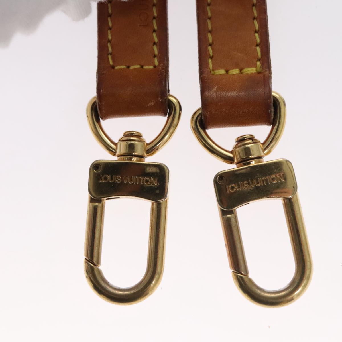 Louis Vuitton Shoulder Strap Beige Leather Bag Jewelry (Pre-Owned)