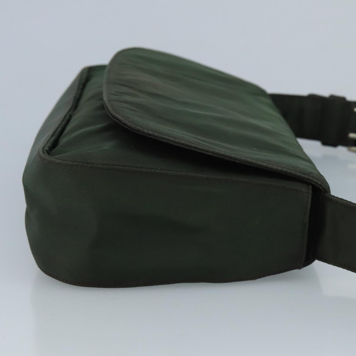 Prada Re-Nylon Khaki Synthetic Shoulder Bag (Pre-Owned)