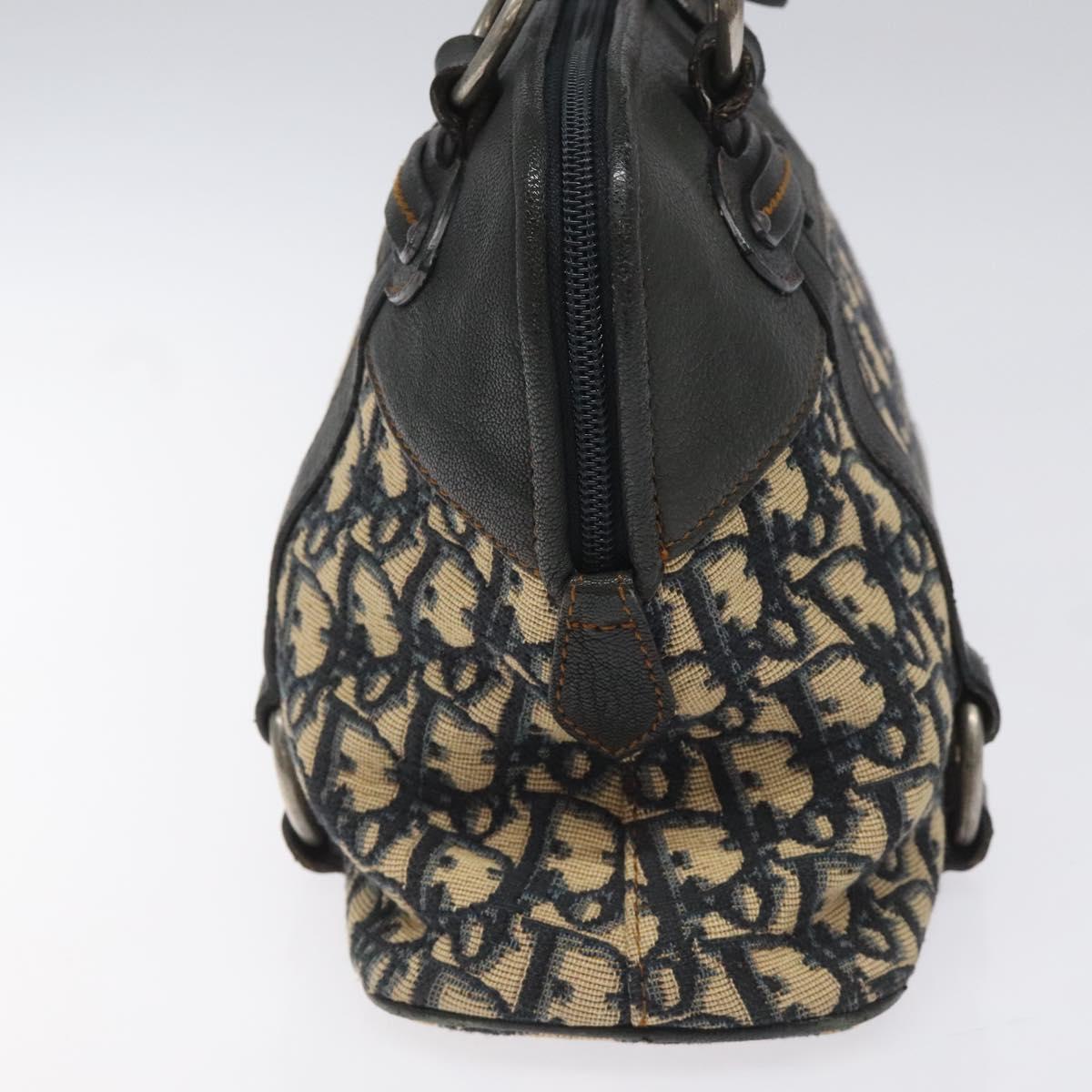 Dior Trotter Navy Canvas Handbag (Pre-Owned)