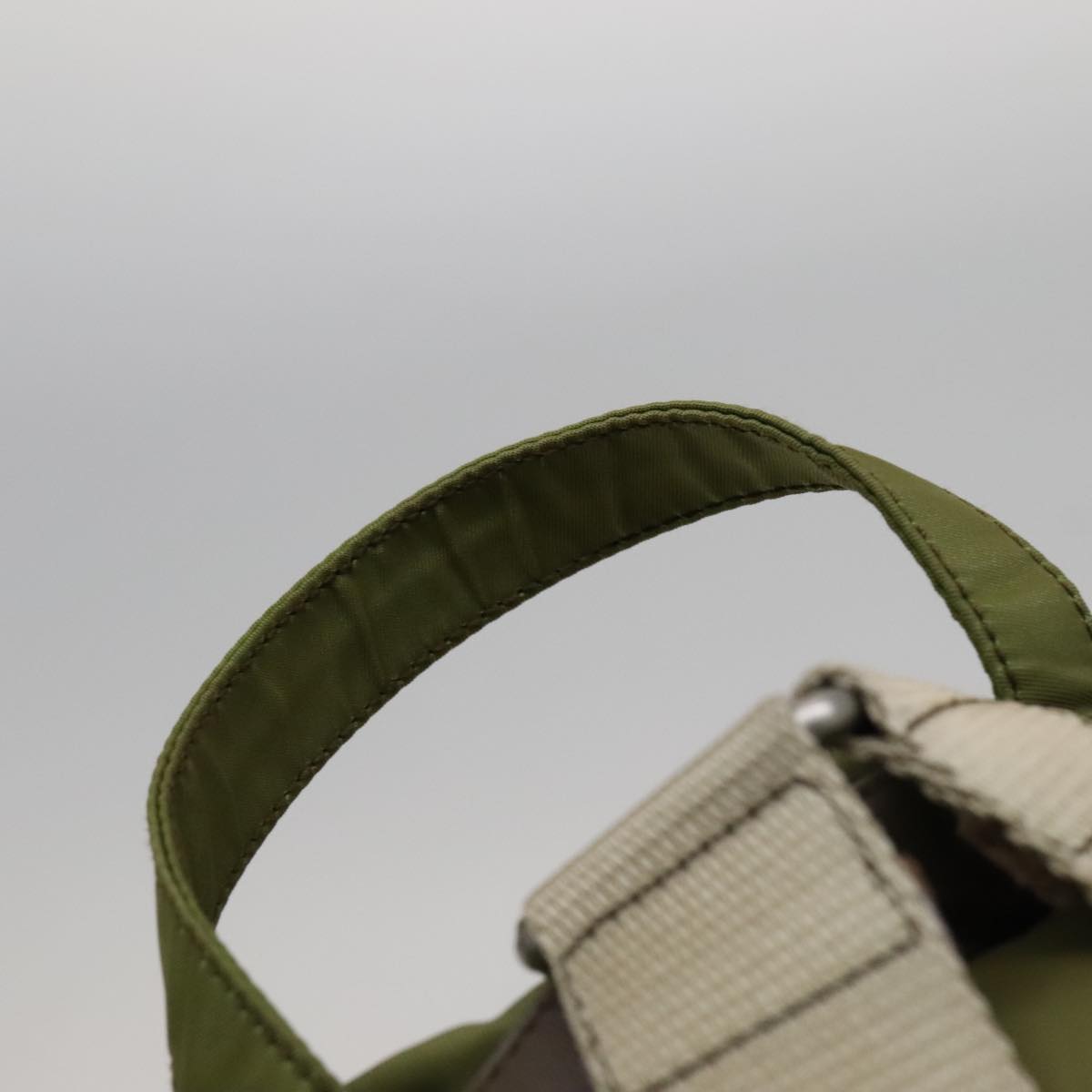 Prada Tessuto Khaki Synthetic Backpack Bag (Pre-Owned)