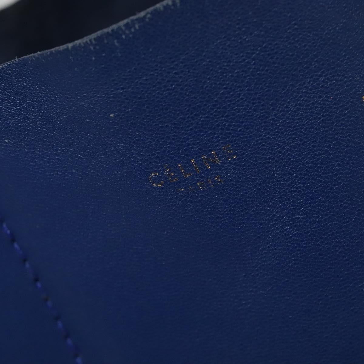 Céline Cabas Vertical Blue Leather Handbag (Pre-Owned)