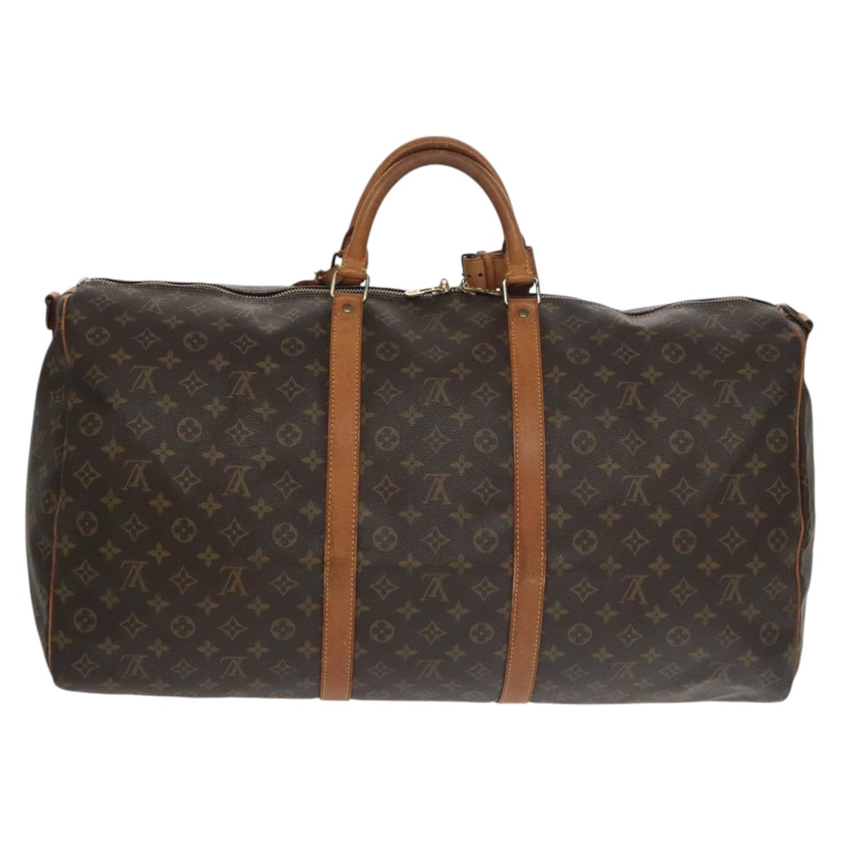 Louis Vuitton Keepall Bandoulière 60 Brown Canvas Travel Bag (Pre-Owned)