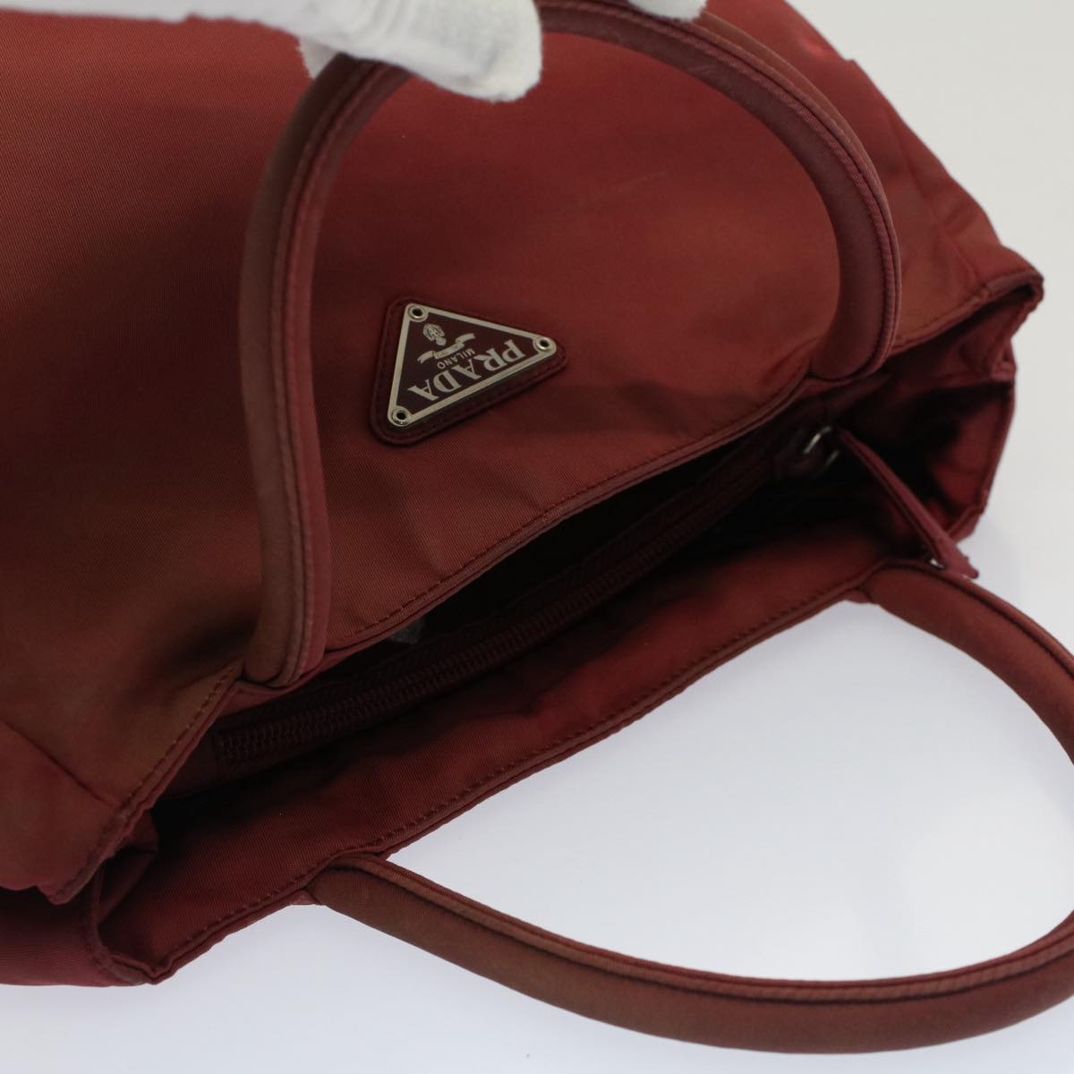Prada Tessuto Red Synthetic Handbag (Pre-Owned)