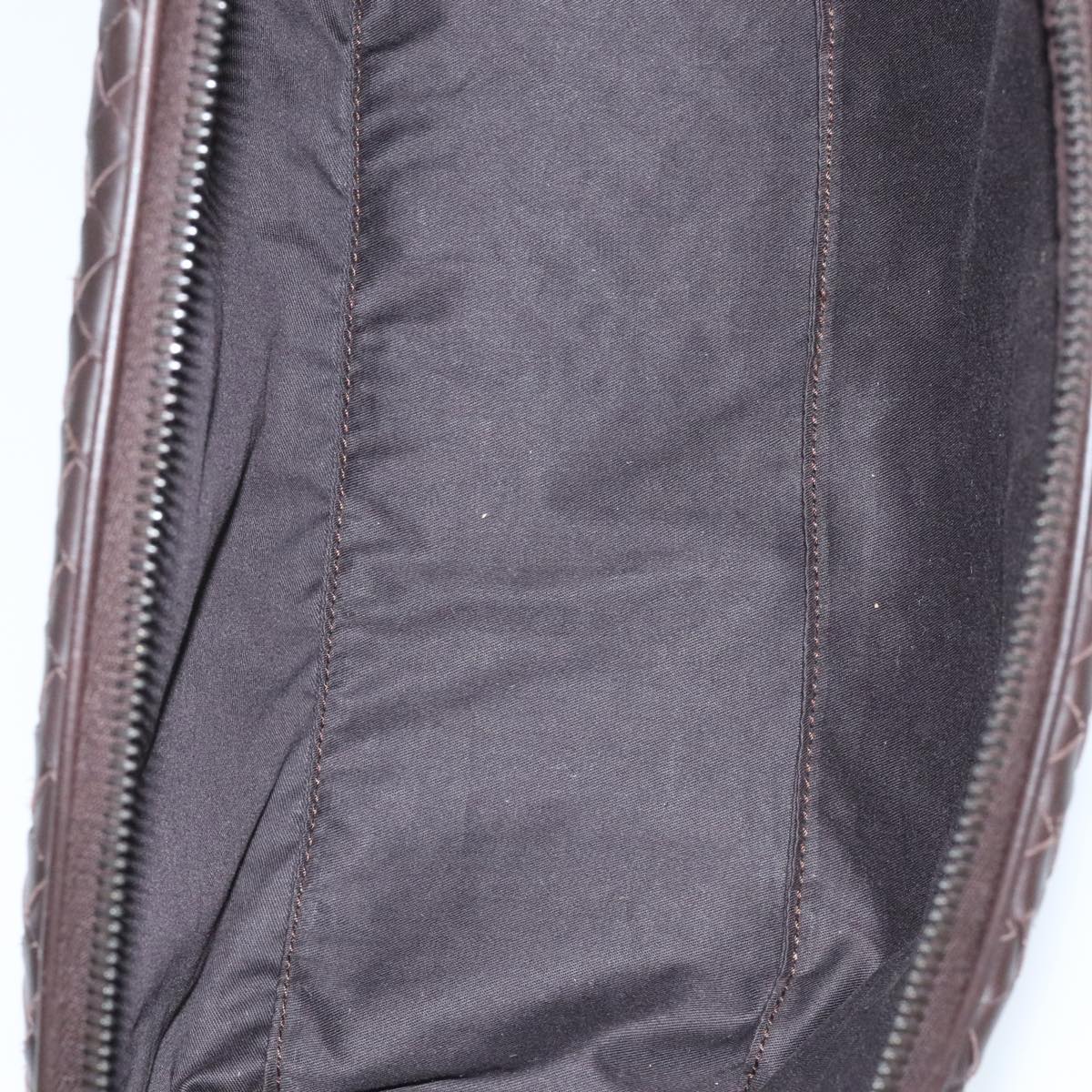 Bottega Veneta Intrecciato Brown Leather Clutch Bag (Pre-Owned)