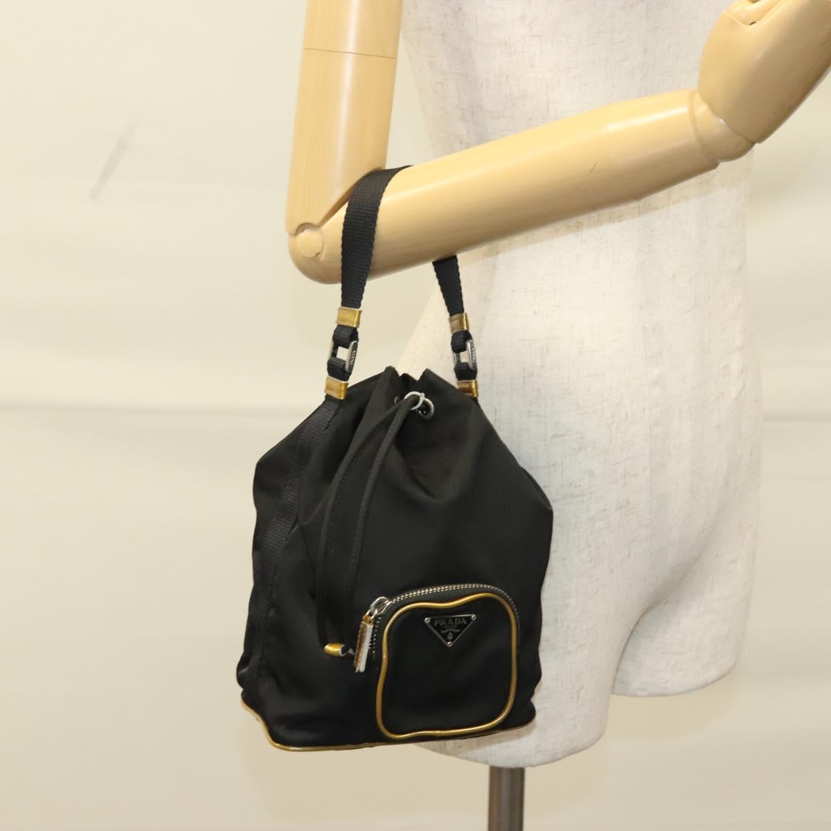 Prada Re-Nylon Black Nylon Handbag (Pre-Owned)