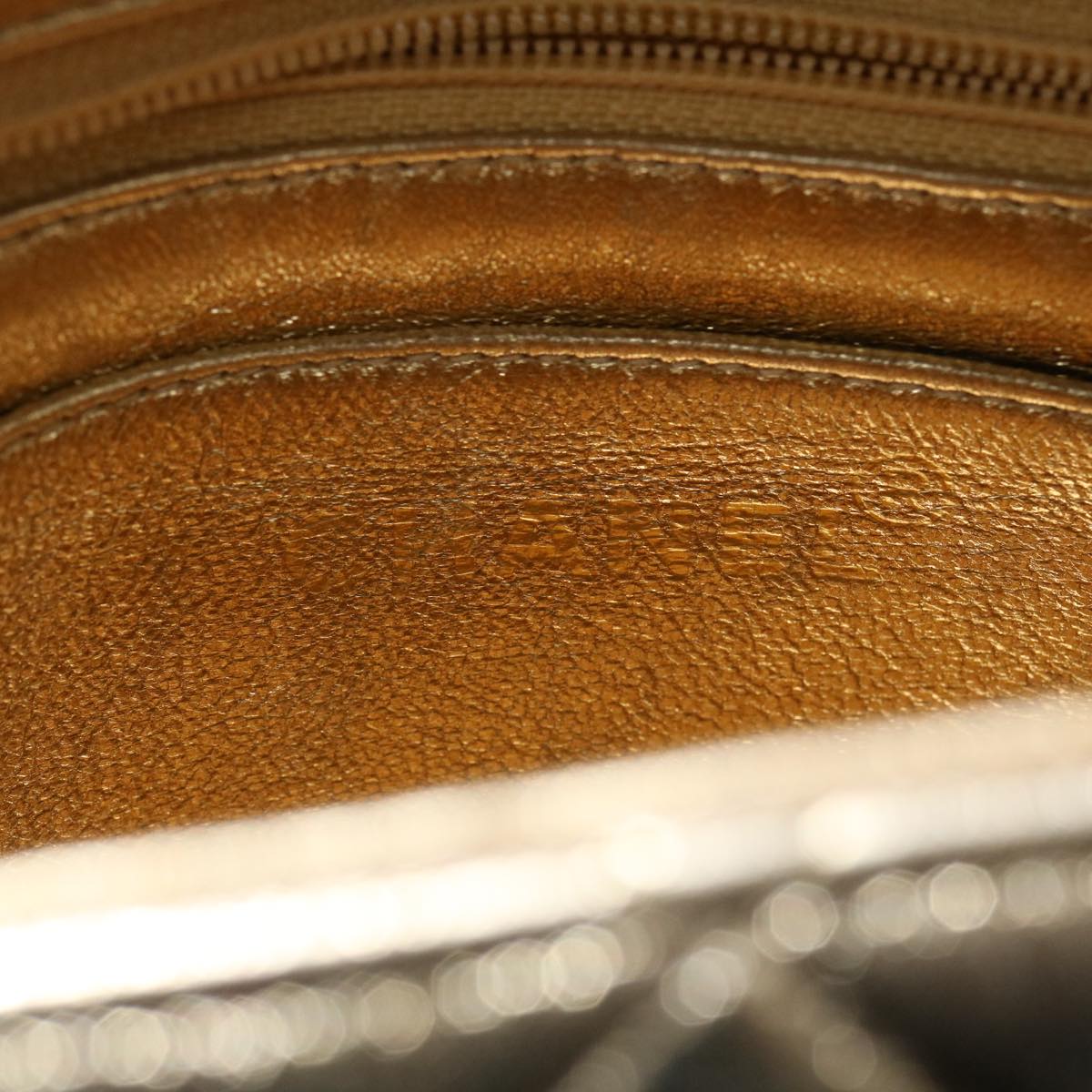 Chanel Gold Leather Travel Bag (Pre-Owned)