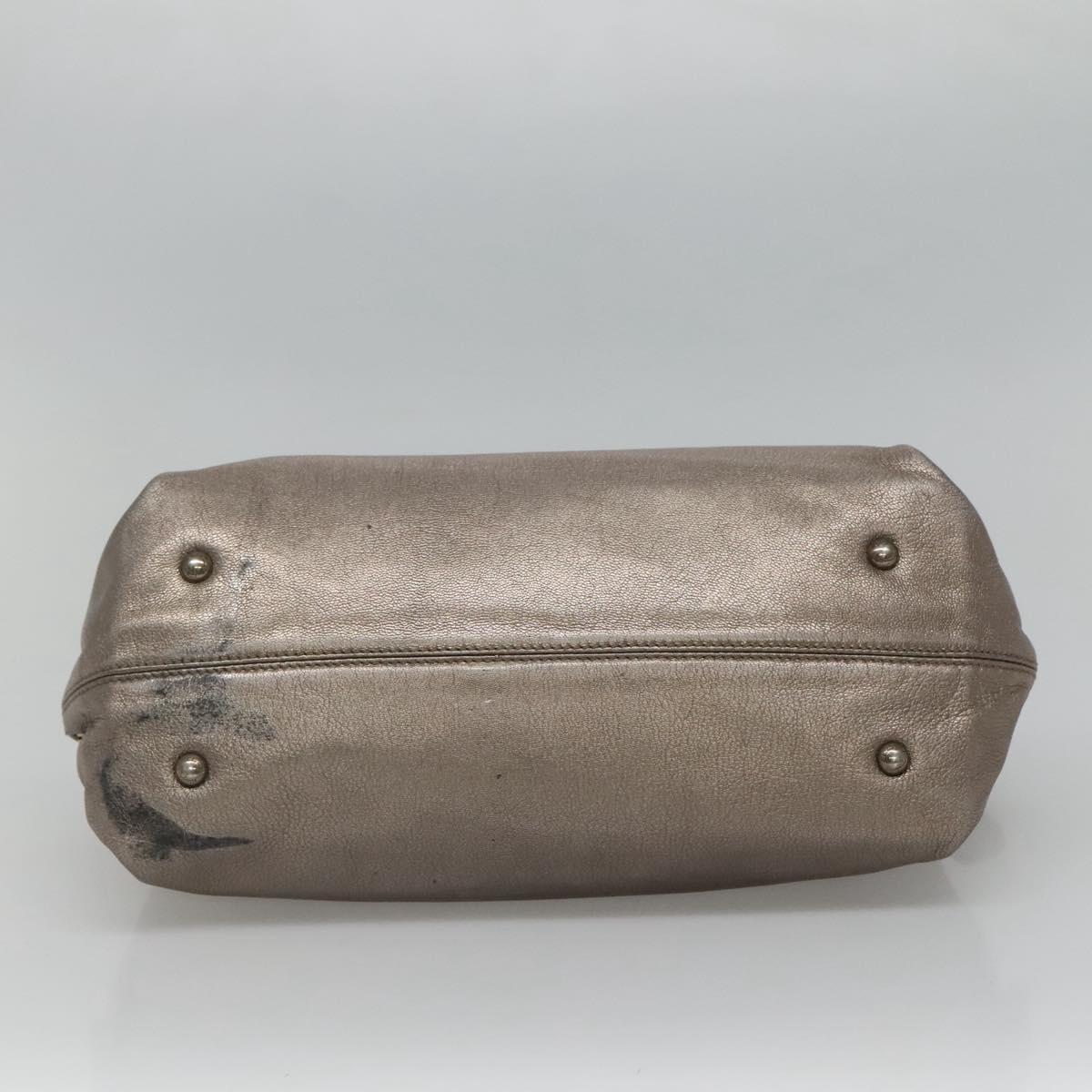 Salvatore Ferragamo Sofia Silver Leather Handbag (Pre-Owned)