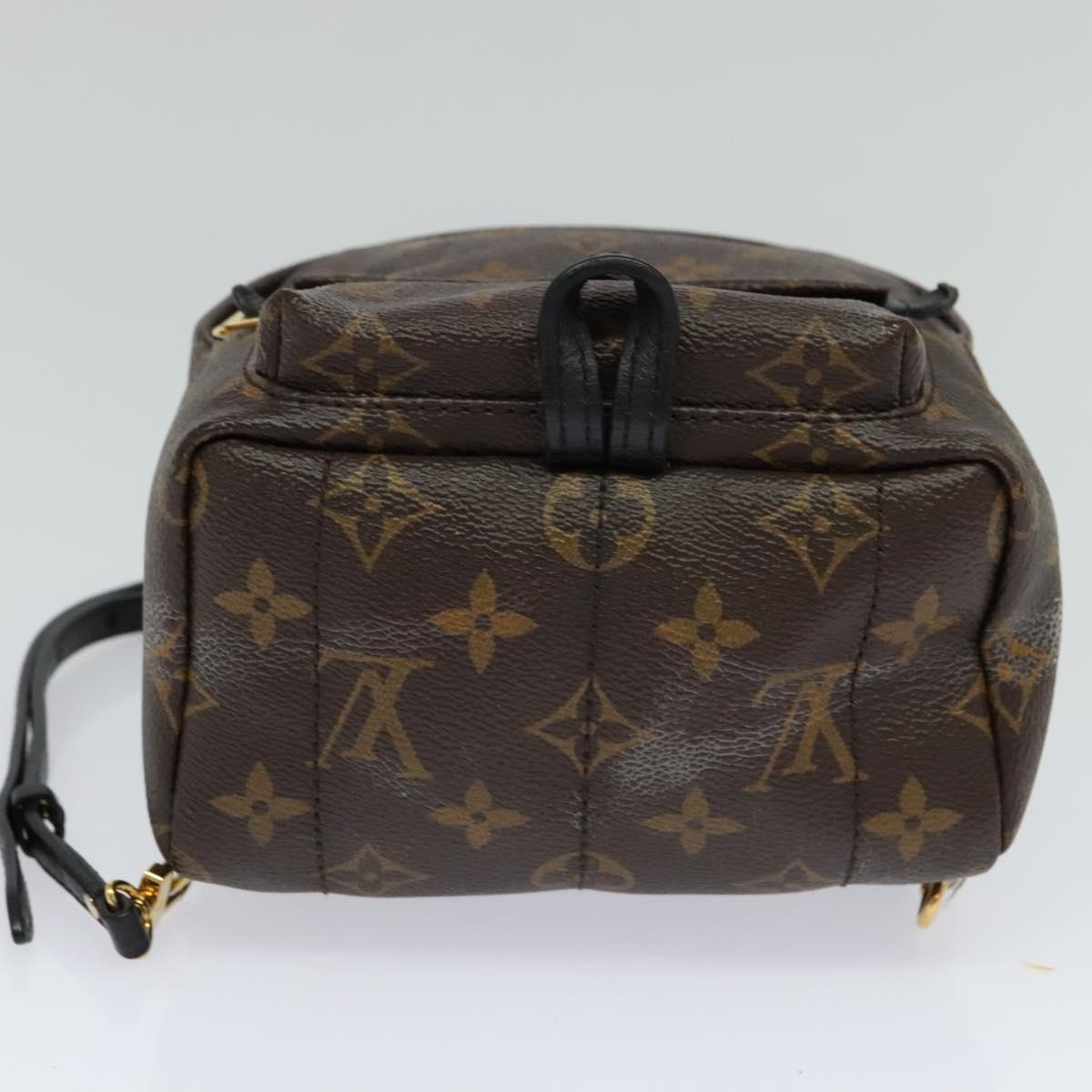 Louis Vuitton Palm Springs Mini Brown Canvas Backpack Bag (Pre-Owned)