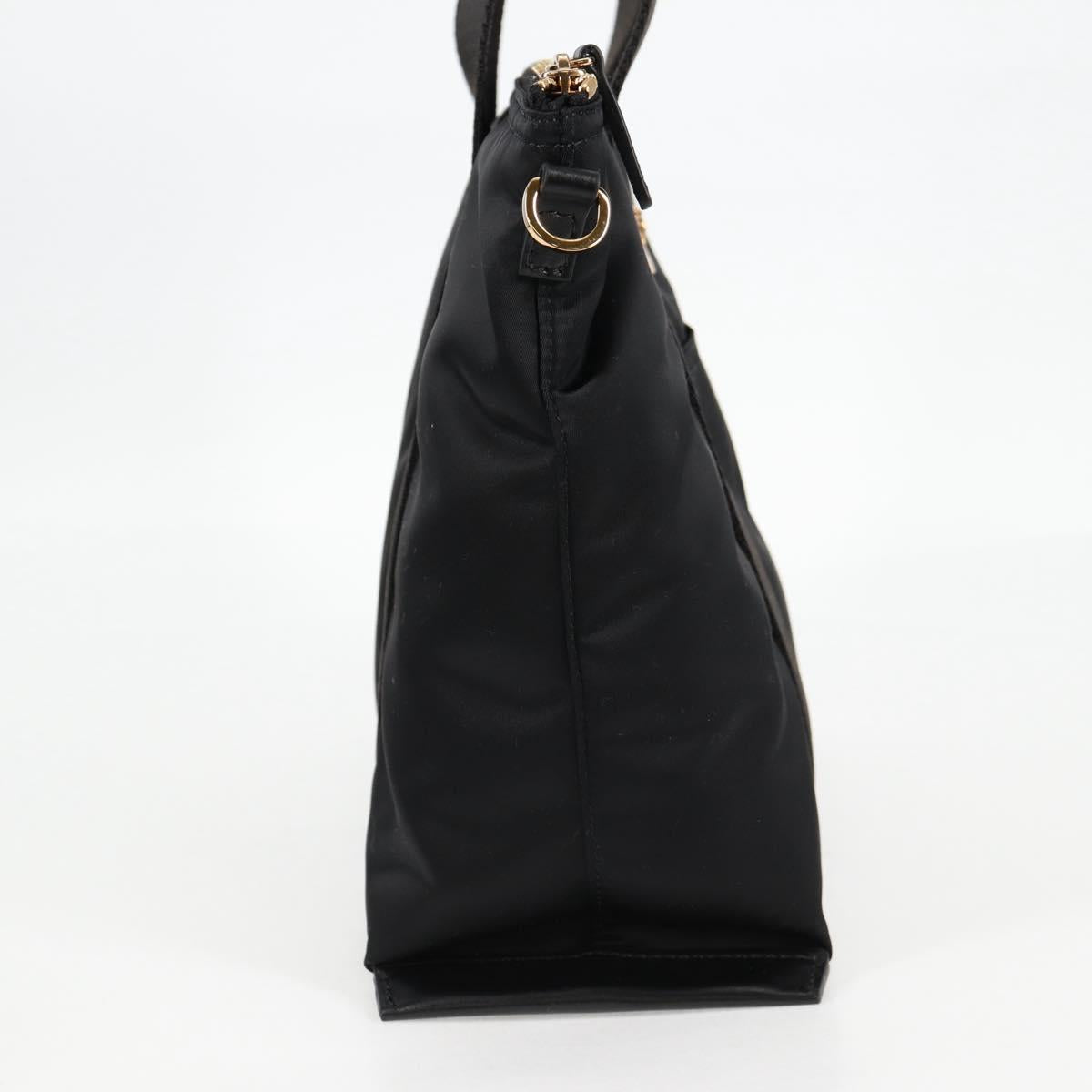 Versace Medusa Black Nylon Handbag (Pre-Owned)