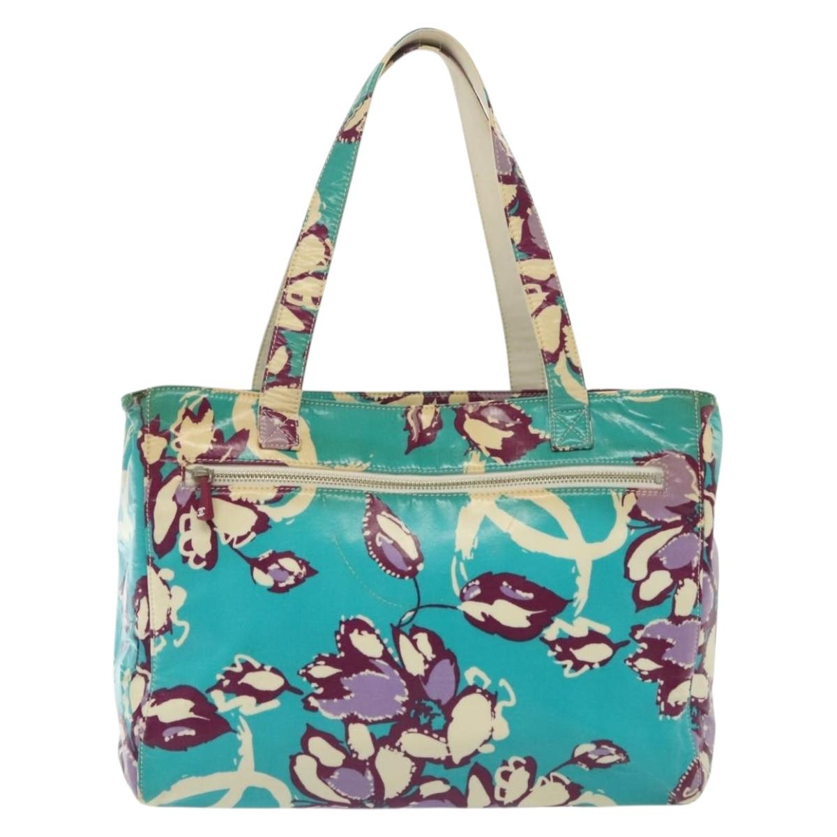 Chanel Blue Vinyl Tote Bag (Pre-Owned)