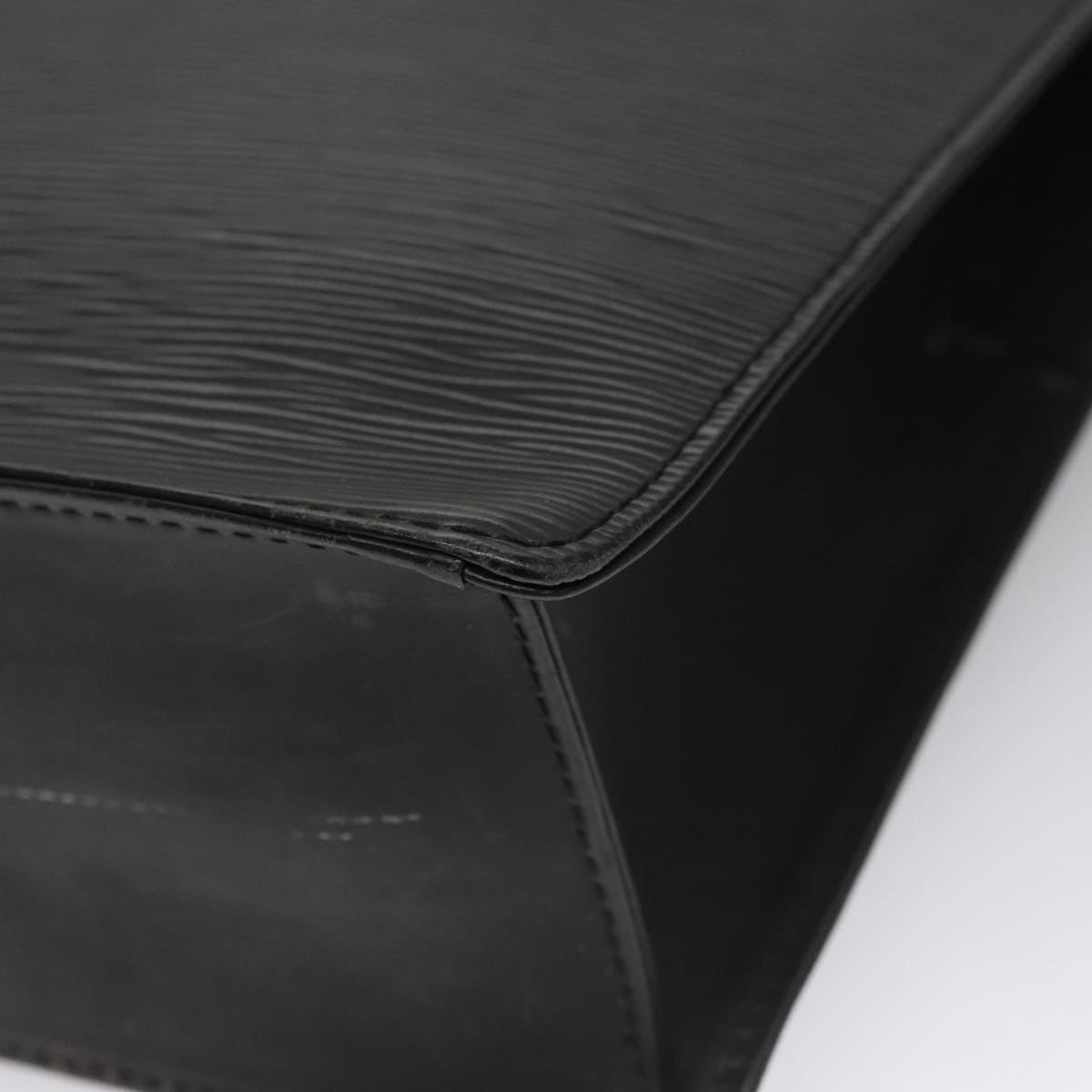 Louis Vuitton Sac Plat Black Leather Handbag (Pre-Owned)