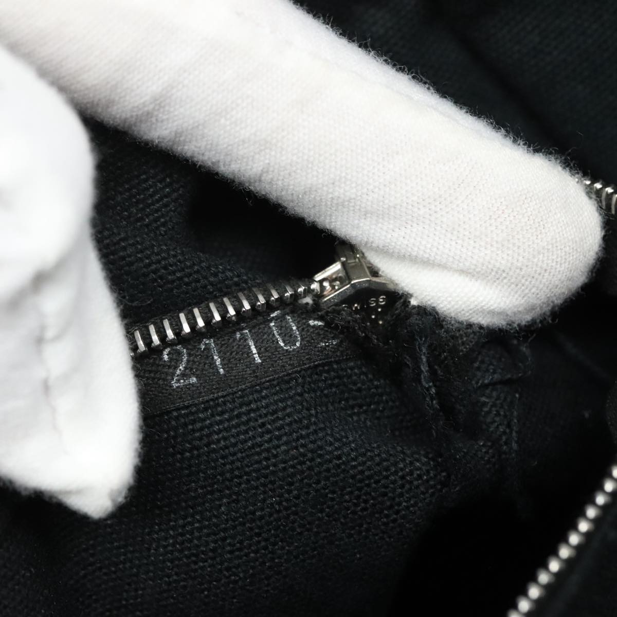 Hermès Herline Black Canvas Tote Bag (Pre-Owned)