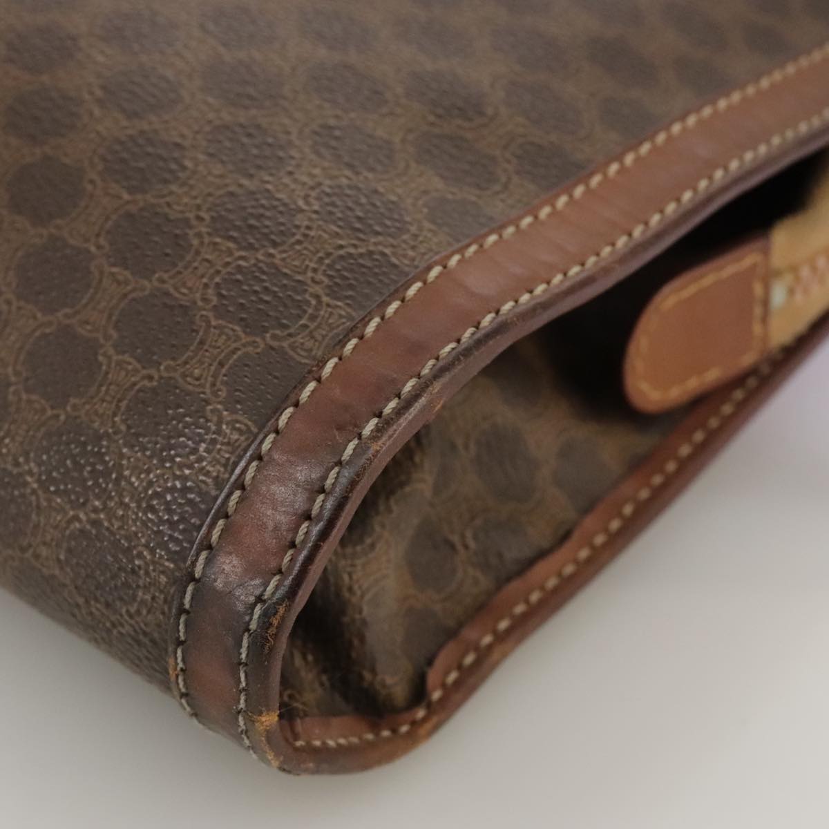 Céline Macadam Brown Canvas Briefcase Bag (Pre-Owned)
