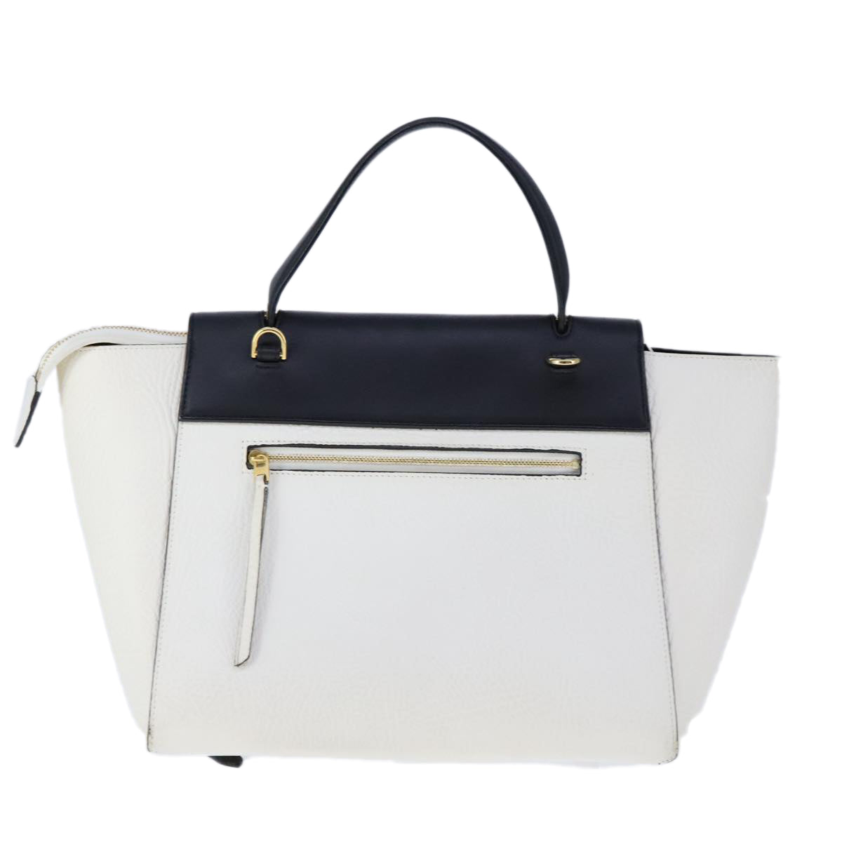 Céline Belt White Leather Handbag (Pre-Owned)