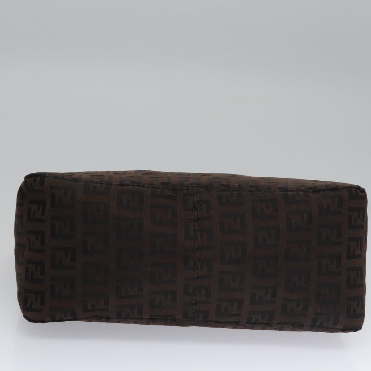 Fendi Zucchino Brown Canvas Clutch Bag (Pre-Owned)