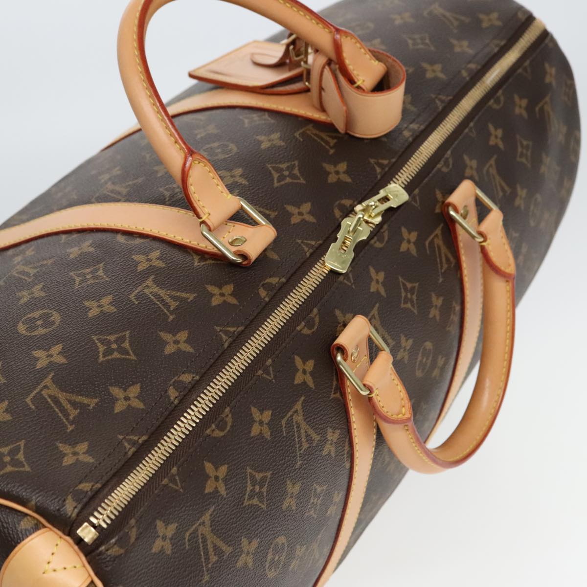 Louis Vuitton Keepall 50 Brown Canvas Travel Bag (Pre-Owned)
