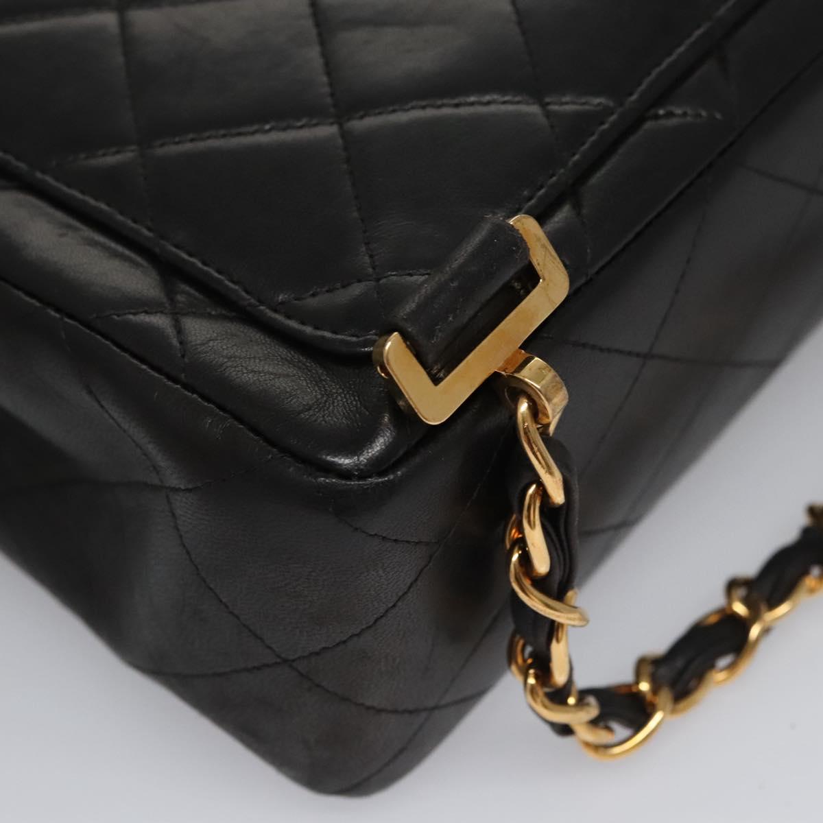 Chanel Single Flap Black Leather Backpack Bag (Pre-Owned)