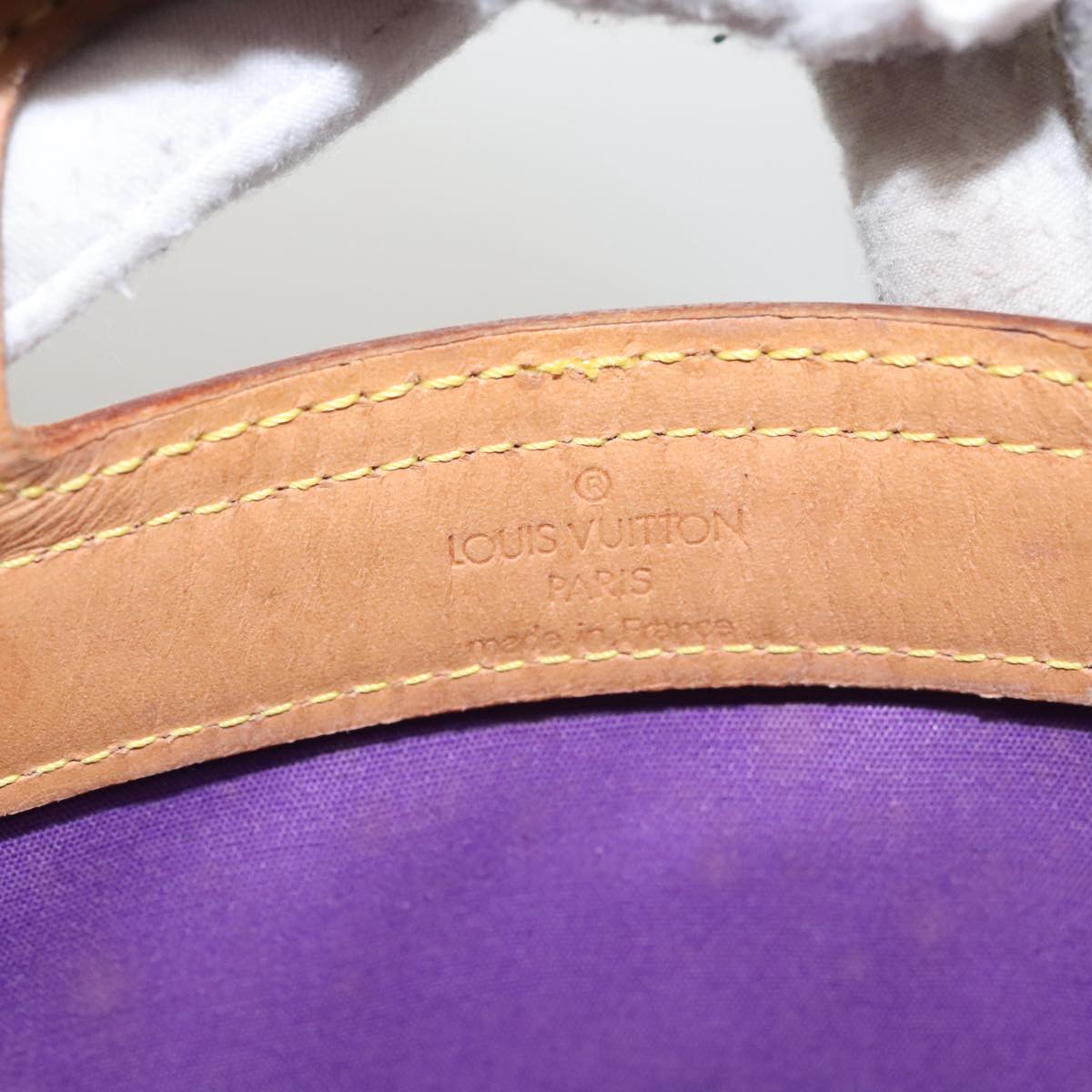 Louis Vuitton Stanton Purple Patent Leather Tote Bag (Pre-Owned)