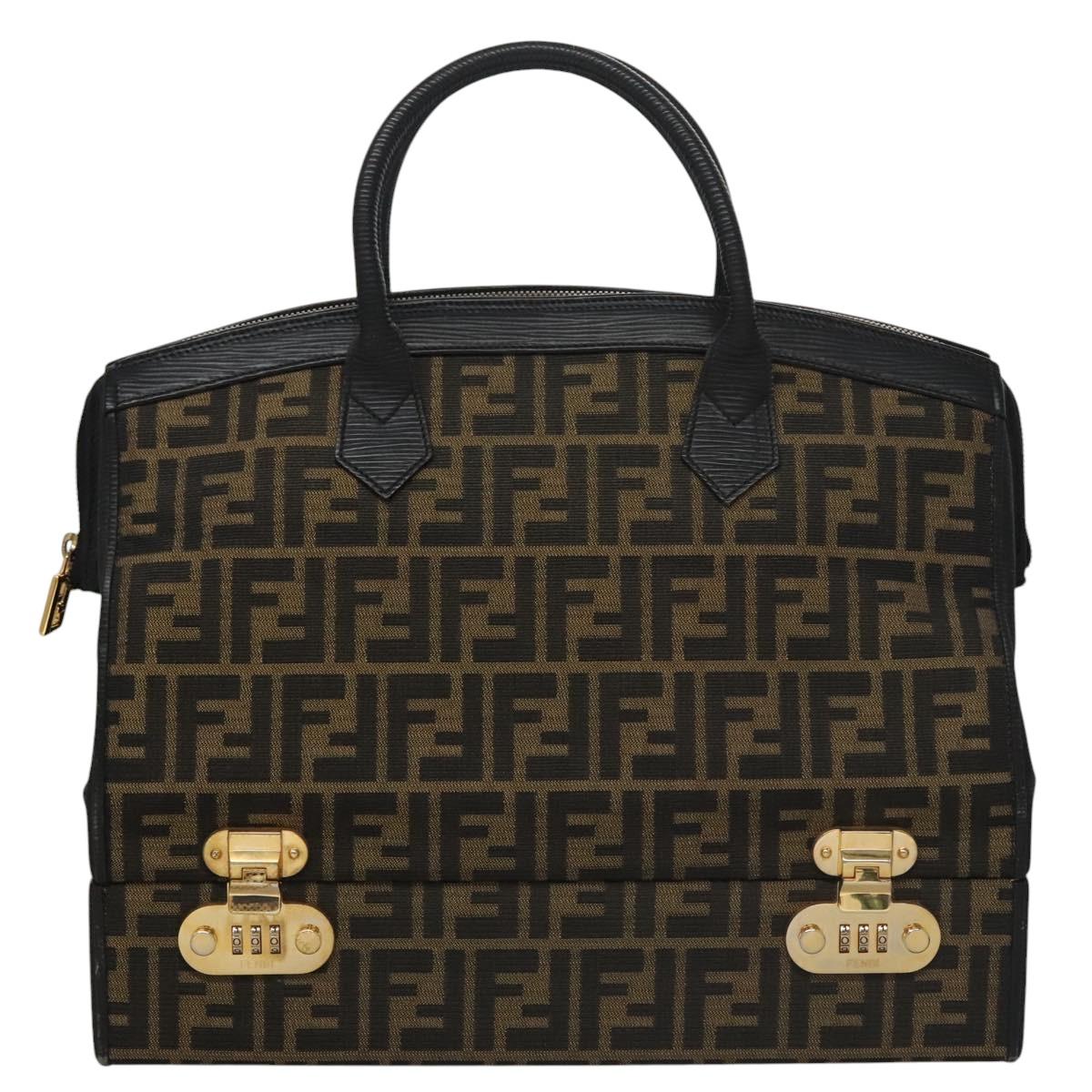 Fendi Zucca Brown Canvas Briefcase Bag (Pre-Owned)