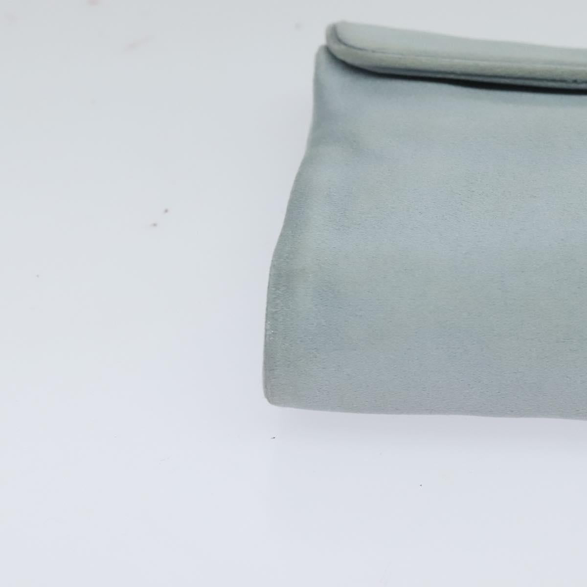 Prada Cosmetic Pouch Turquoise Synthetic Clutch Bag (Pre-Owned)