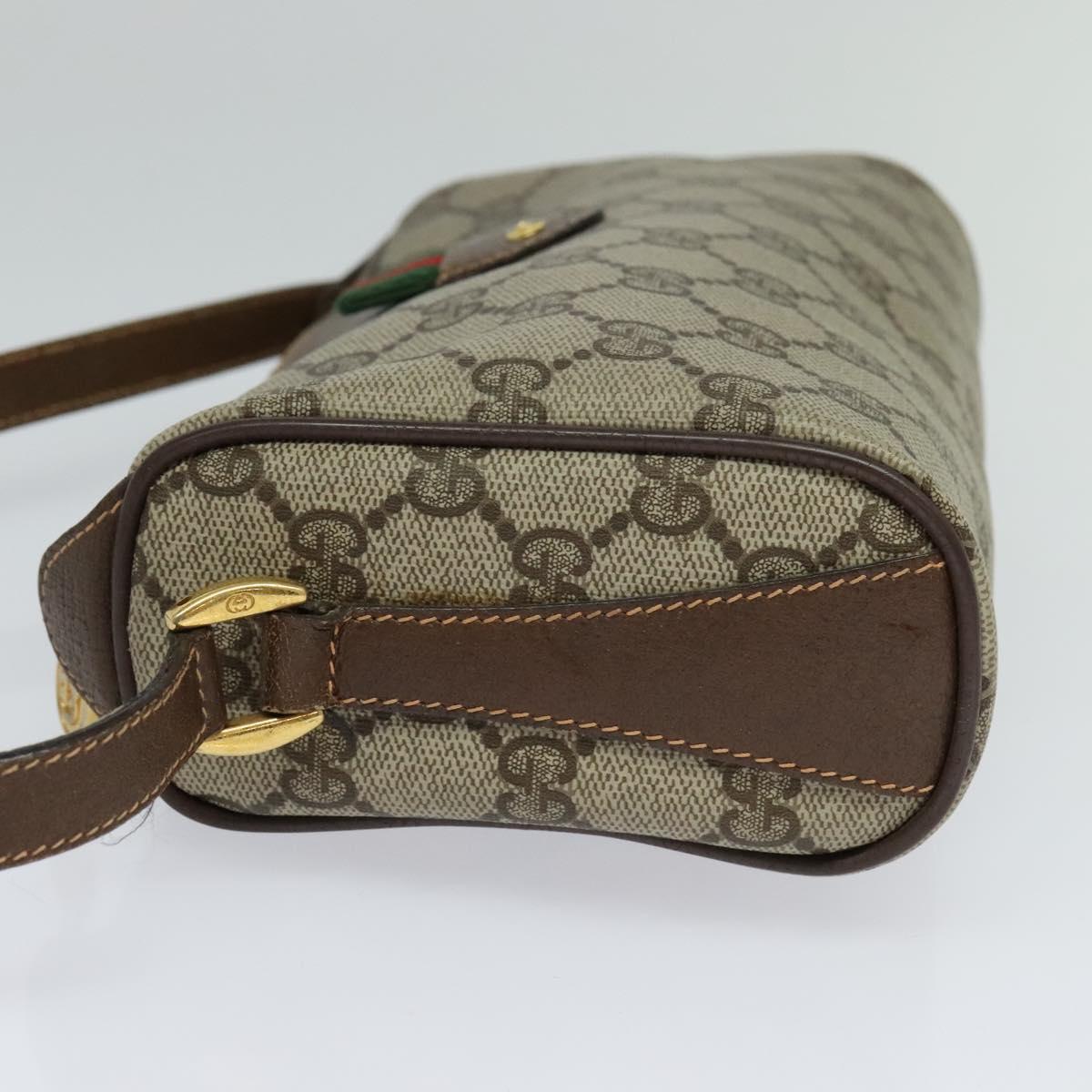 Gucci Shelly Beige Canvas Shoulder Bag (Pre-Owned)