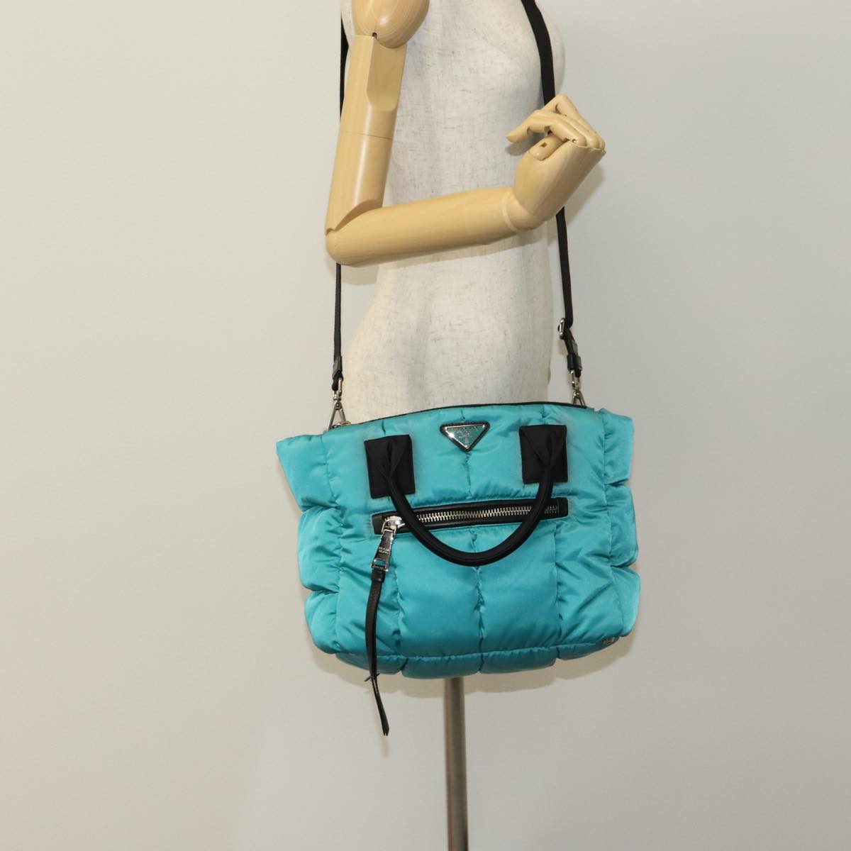 Prada Turquoise Synthetic Handbag (Pre-Owned)