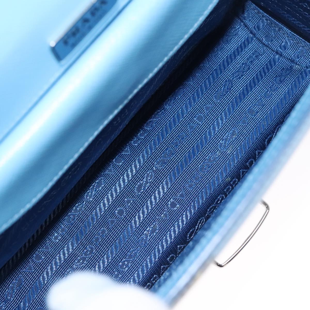 Prada Robot Blue Leather Shoulder Bag (Pre-Owned)