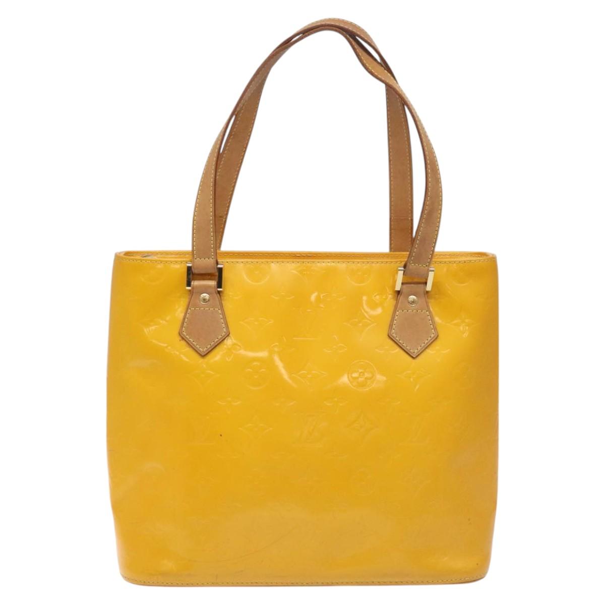 Louis Vuitton Houston Yellow Patent Leather Handbag (Pre-Owned)