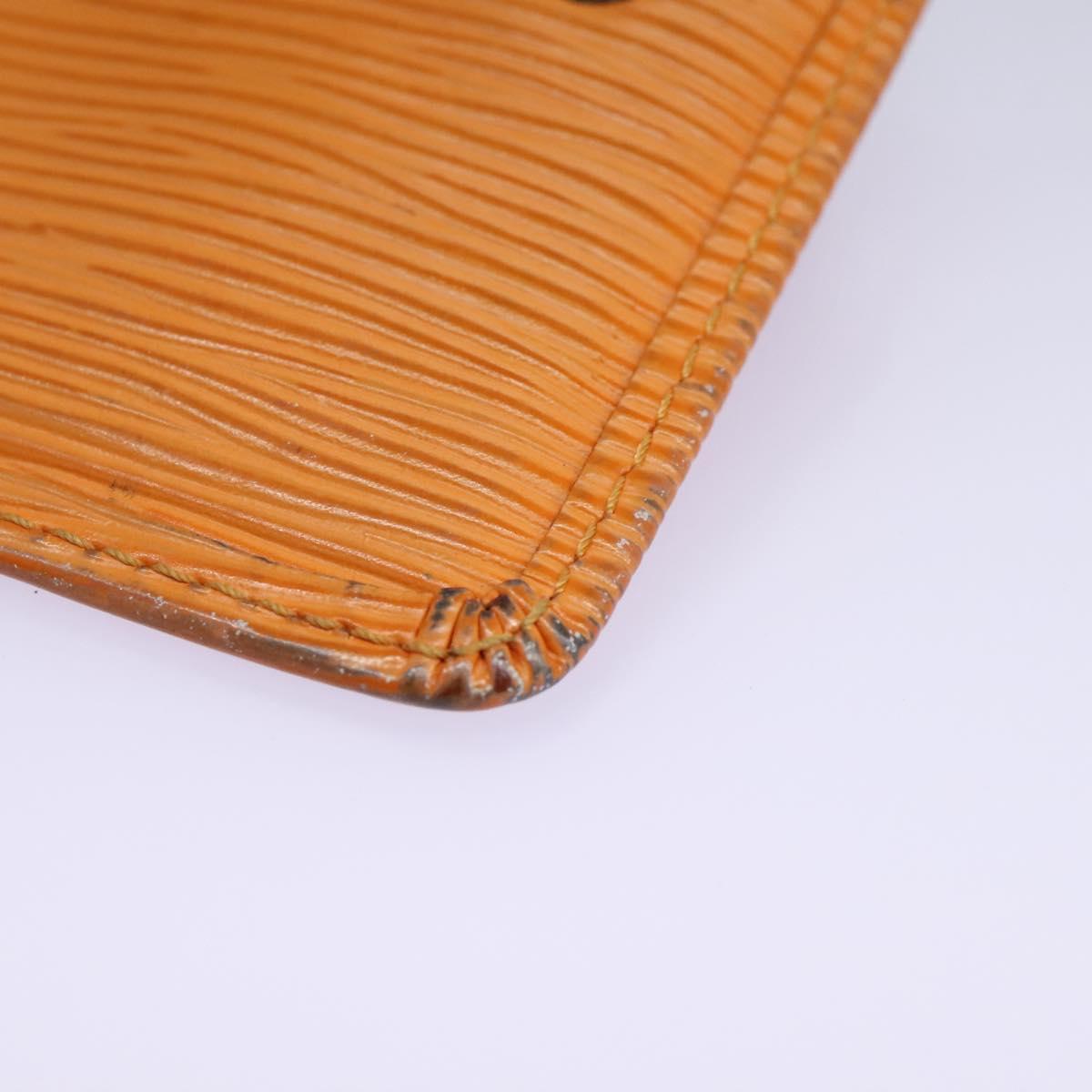 Louis Vuitton Pochette Clés Orange Leather Wallet (Pre-Owned)
