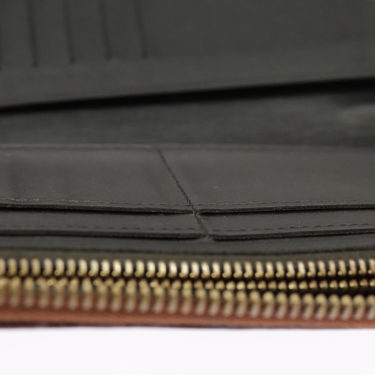 Louis Vuitton Zippy Wallet Vertical Brown Leather Wallet (Pre-Owned)