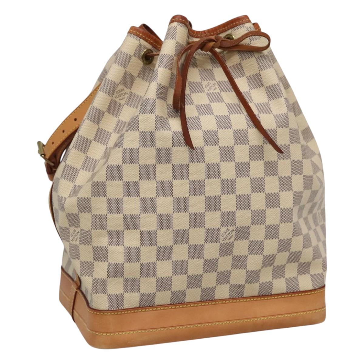 Louis Vuitton Noé White Canvas Shoulder Bag (Pre-Owned)