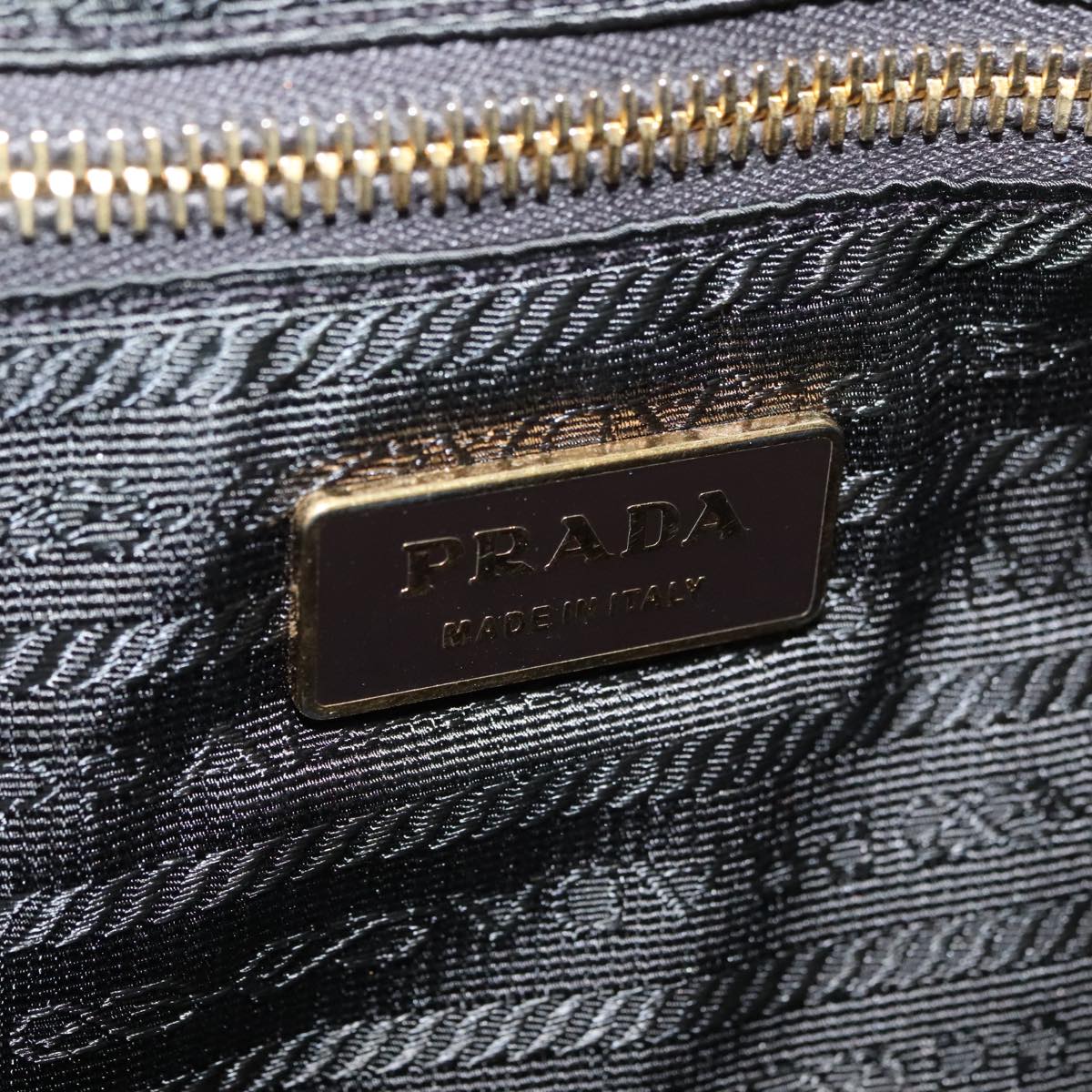 Prada Bauletto Gold Leather Handbag (Pre-Owned)