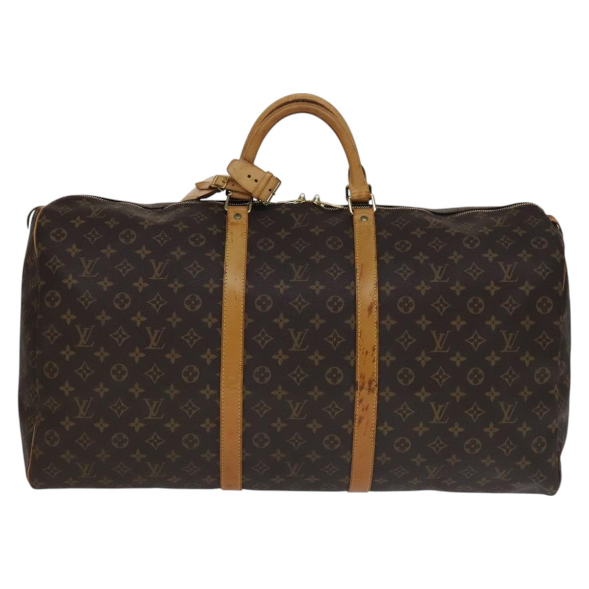 Louis Vuitton Keepall 60 Brown Canvas Travel Bag (Pre-Owned)