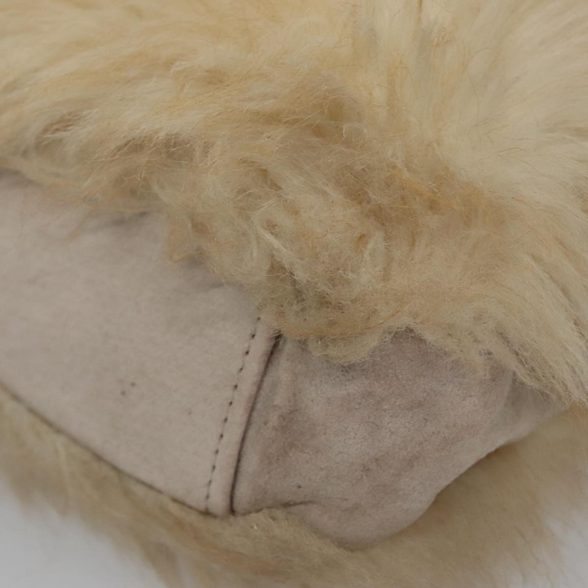 Burberry Blue Label Beige Faux Fur Handbag (Pre-Owned)