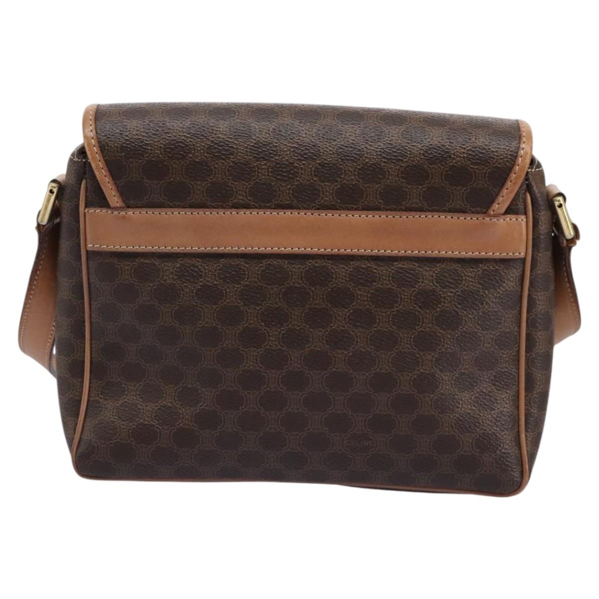 Céline Macadam Brown Canvas Shoulder Bag (Pre-Owned)