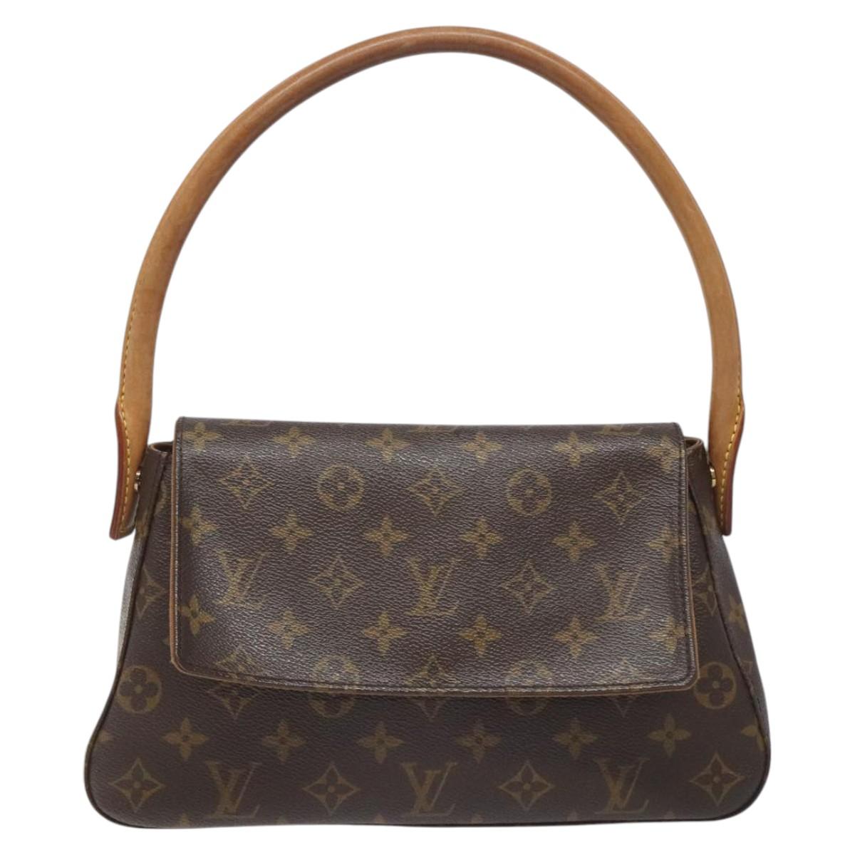 Louis Vuitton Mini Looping Brown Canvas Shoulder Bag (Pre-Owned)