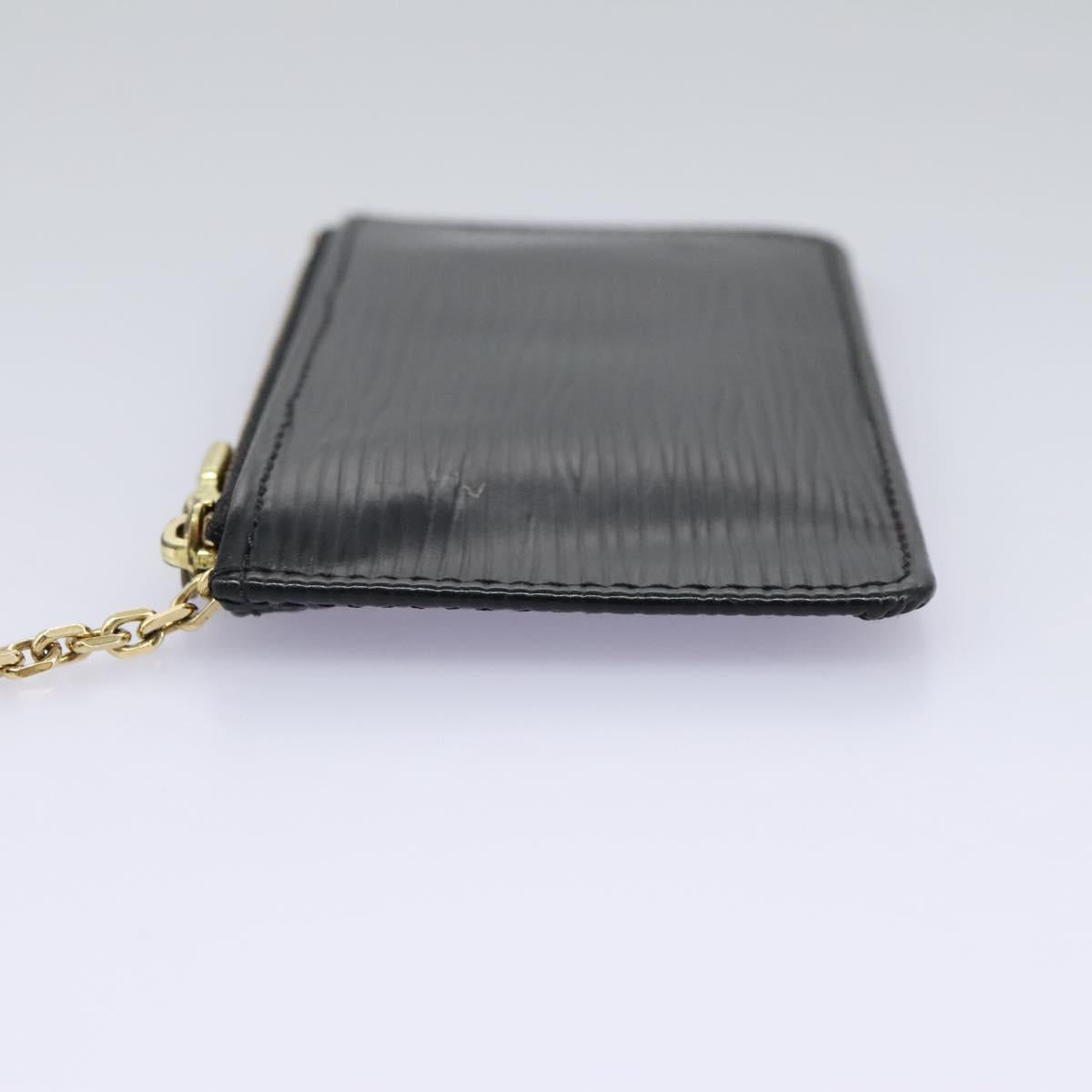 Louis Vuitton Pochette Clés Black Leather Wallet (Pre-Owned)
