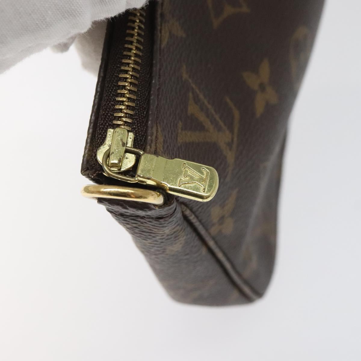Louis Vuitton Pochette Accessoire Brown Canvas Clutch Bag (Pre-Owned)