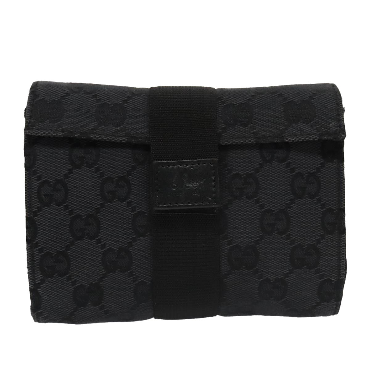 Gucci Gg Canvas Black Canvas Clutch Bag (Pre-Owned)