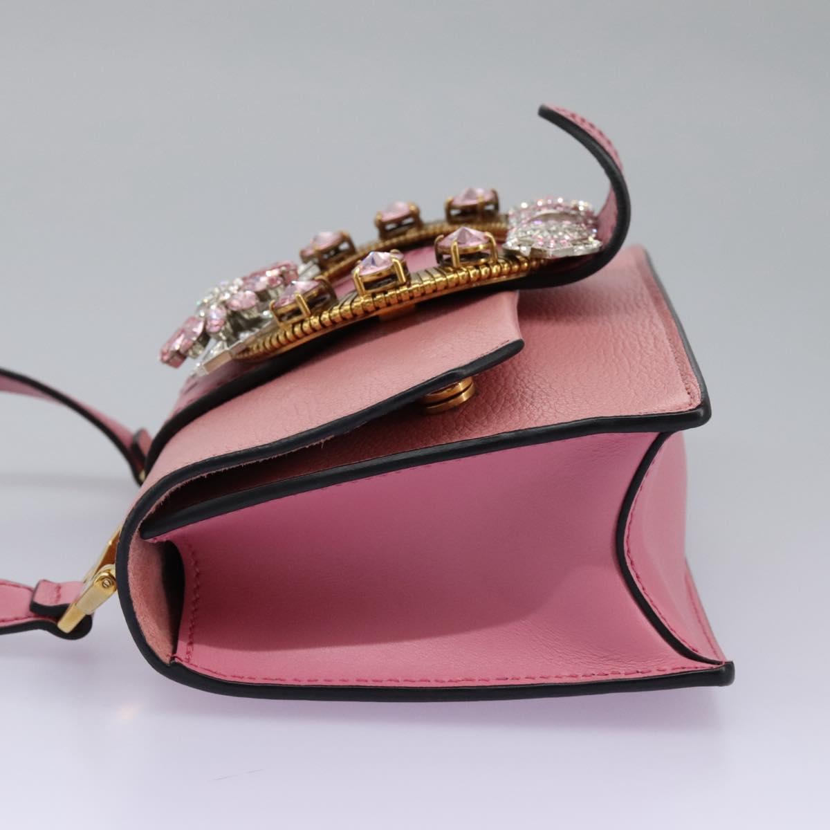 Miu Miu Madras Pink Leather Shoulder Bag (Pre-Owned)