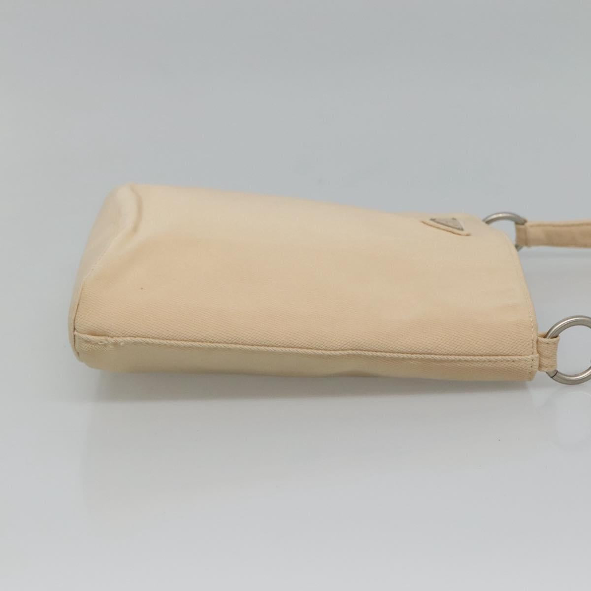 Prada Beige Canvas Shoulder Bag (Pre-Owned)