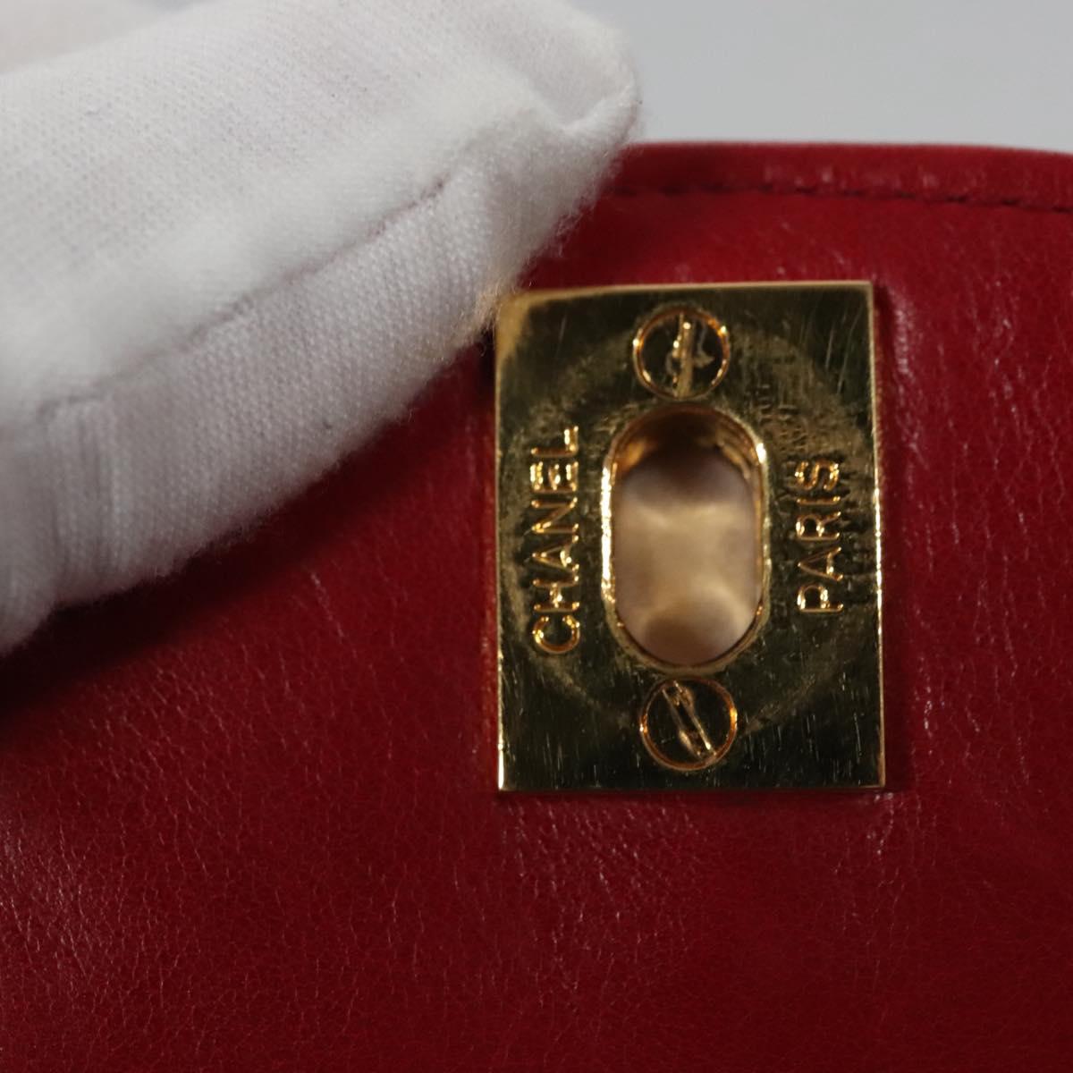 Chanel Phone Case Red Leather Clutch Bag (Pre-Owned)