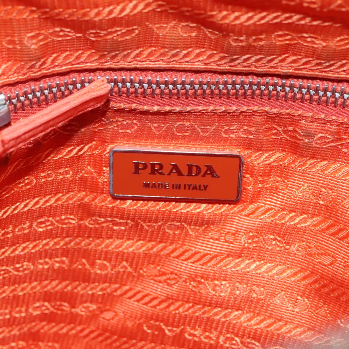 Prada Tessuto Orange Synthetic Shoulder Bag (Pre-Owned)