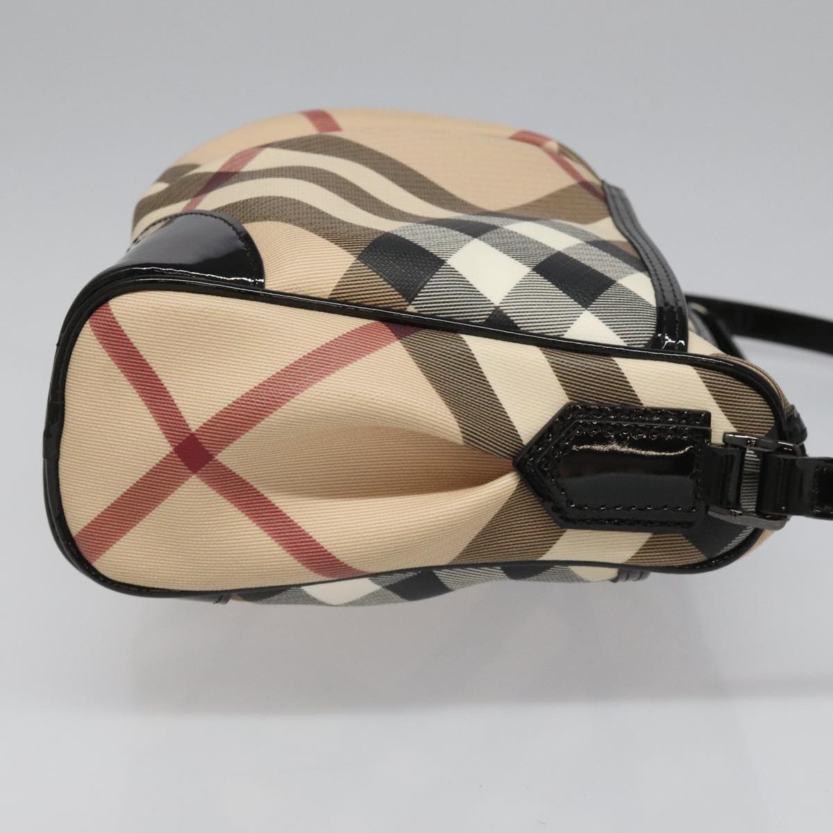 Burberry Nova Check Beige Canvas Shoulder Bag (Pre-Owned)