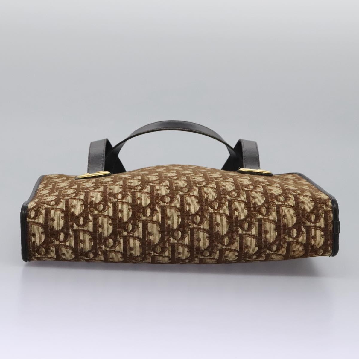 Dior Trotter Brown Canvas Handbag (Pre-Owned)