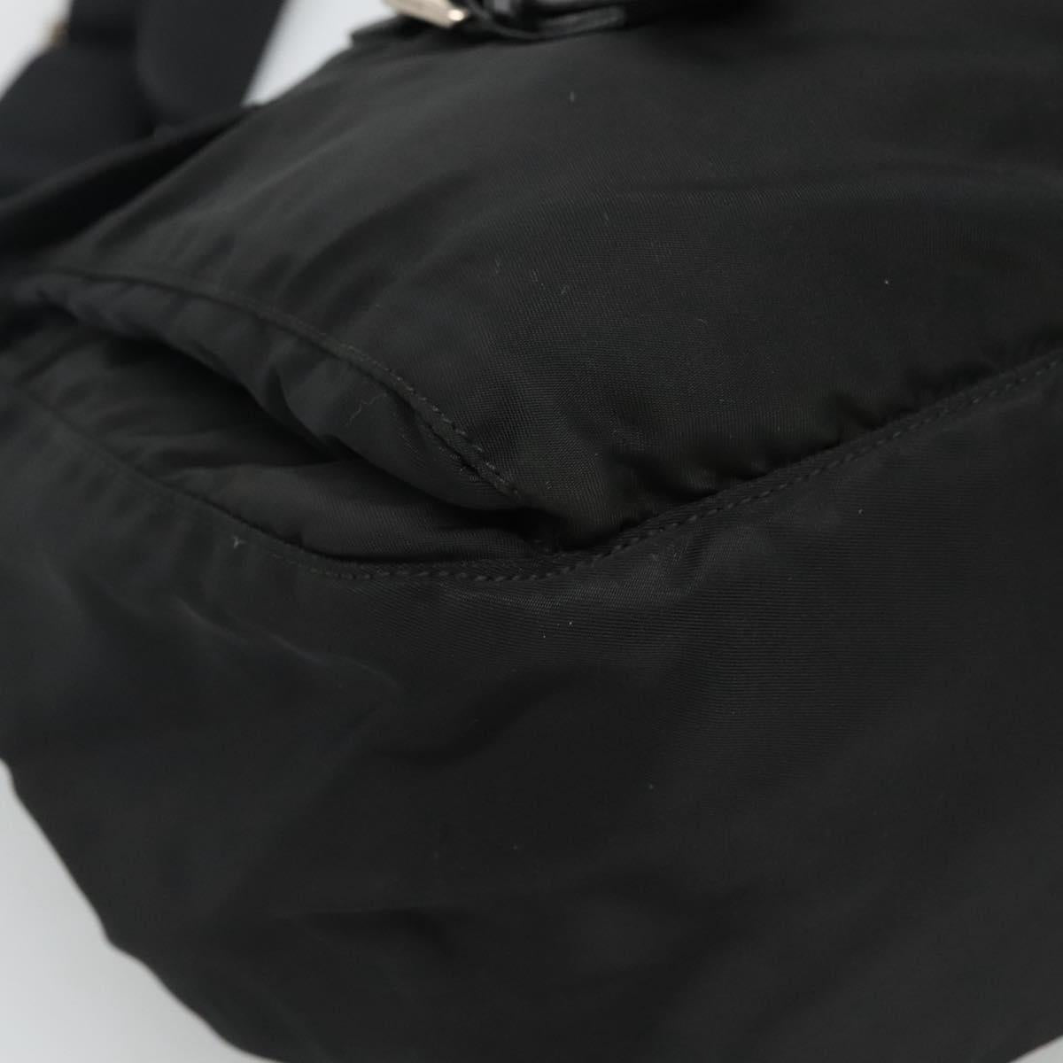 Prada Vela Black Synthetic Shoulder Bag (Pre-Owned)
