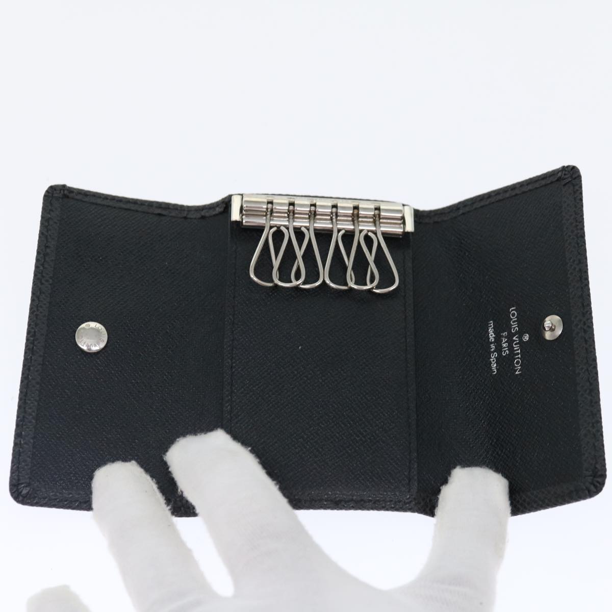 Louis Vuitton 6 Key Holder Black Leather Wallet (Pre-Owned)