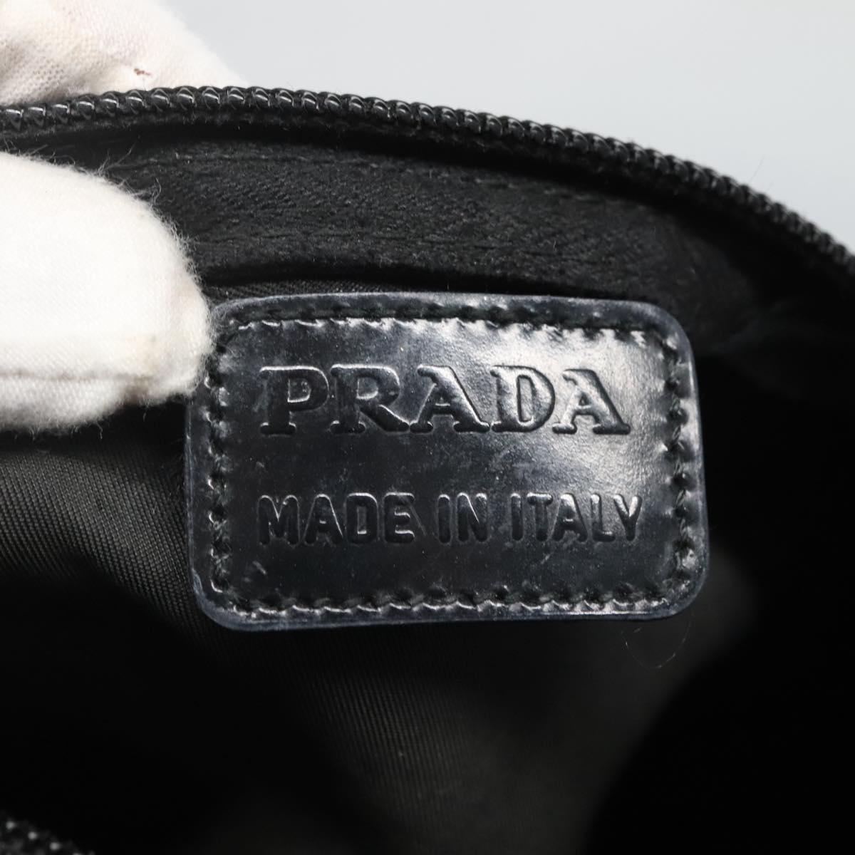 Prada Cosmetic Pouch Black Synthetic Clutch Bag (Pre-Owned)